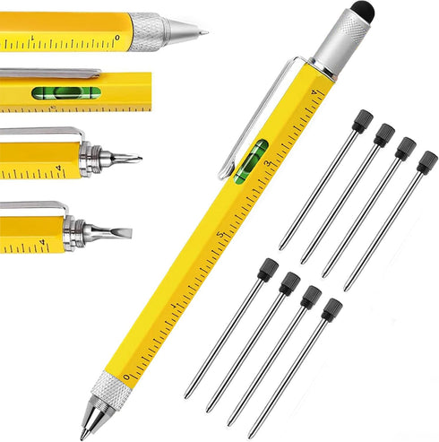 HUXUNGI Multi Tool Pen Set,Pen for Men Dad Gifts from Daughter Son,6 in