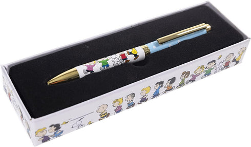 Graphique Peanuts Fashion Pen | 5.5” Ballpoint Pen | Refillable Black Ink | Retractable Twist Top | Matching Decorative Box | Comfort Grip for Writing | Office Supplies Accessories by Graphique