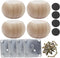 2 Inch Wooden Bun Feet Sofa Replacement Parts Round Furniture Legs Unfinished