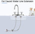 JUWO 16" Faucet Supply Line Extension - 3/8" x 3/8" Comp Stainless Steel Hose Connector for Large Sink