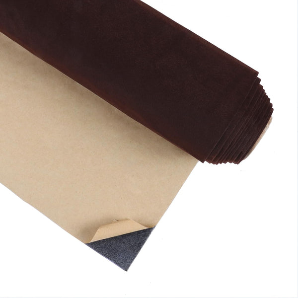 CRE8TIVE Colored Self Adhesive Velvet Liner for Jewelry Drawer 12"x80" Brown Velvet Wallpaper for Home Decor
