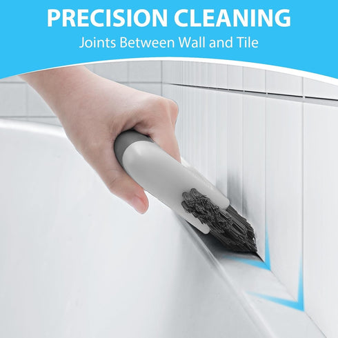 1 Lumkew Grout Cleaning Brush, V Shape Stiff Grout Cleaner Brush for Floors Tile Grout Scrubber Bathroom Shower Corner