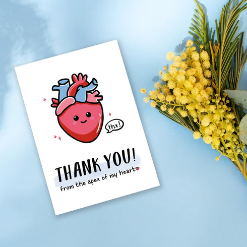 GVMGVM Cute Thank You Card for Heart Surgeon, Funny Thank You Card for Doctor Nurse Medical Staff, Humorous