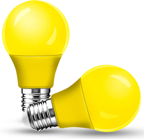 2 Pack A15 LED Yellow Bug Light Bulbs for Outdoor, 40Watt Equivalent