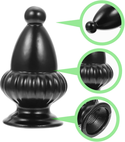 2pcs DOITOOL Chic Lamp Shade Finial Knobs Decorative Caps for Table and Floor Lamps Decor for Living Room and Bedroom