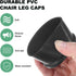 8-Pack 2 Inch(50mm) M METERXITY Chair Leg Caps, PVC Chair Leg Floor Protectors for Folding Chairs/Metal