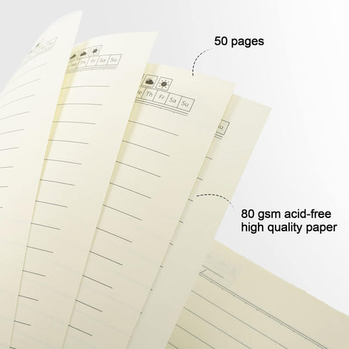 Epakh 22 Packs A5 Spiral Notebook, Hard Cover, Wide Ruled, 50 Sheets, 8.3 x 5.5 Inches, Brown