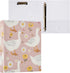 Cute Goose 3 Ring Binder on Pink Girly Background, 1.5 Inch Round Rings, Holds 200 Sheets, Anti-Slip Metal Clip