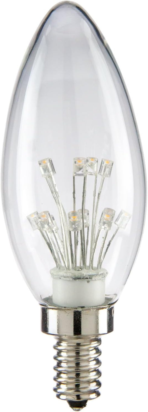 Sunlite CTC/SF/1W/CL/23K 1W Vintage Style Filament LED Light Bulb Replacement for Chandelier
