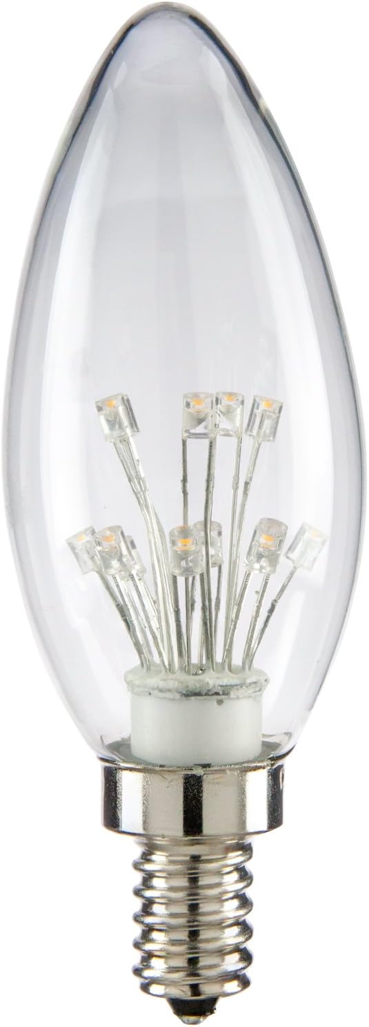 Sunlite CTC/SF/1W/CL/23K 1W Vintage Style Filament LED Light Bulb Replacement for Chandelier