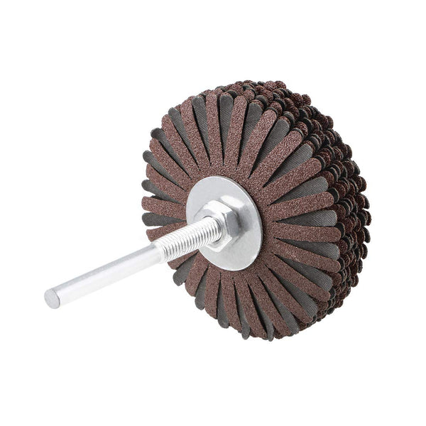 uxcell 1/4-Inch Shank Abrasive Cloth Flap Wheel Sanding Star, 120 Grit for Woodworking Furniture Polishing