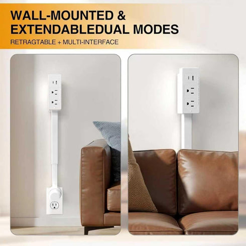 Generic 2 22"-27",Rotates 180.Use Electrical Outlet Extender Features USB-C,USB-A,and AC Electrical Outlet Extender