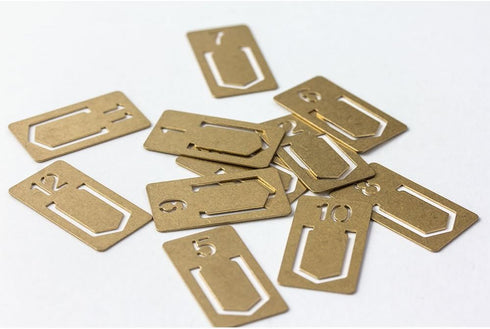Midori Brass Clip - Number (43080006)