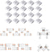 4 Pin LED Strip Connectors, Solderless Gapless Connector, 8mm Wide RGB L Splitter for 3528 2835 Multicolor LED Strip