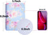 Yansanido Spiral Notebook, 4 Pcs A5 Thick Flower Design, Hardcover, 8mm Ruled, 80 Sheets - 160 Pages for Study