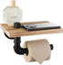 Livabber Industrial Pipe Toilet Paper Holder - Vintage Style DIY Wall Mount
