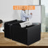 Black Hanging File Folders, Expanding File Organizer, Letter Size, 13 Accordion Pockets, Monthly Tabs, Durable Plastic
