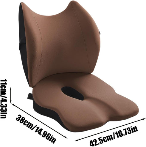Generic Ergonomic Memory Foam Cushion: Orthopedic Back Support Pillow, Coccx Seat Cushion With Lumbar Support, Car Seat