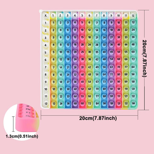 Yadishen 12x12 (20cm Multiplication Game Table Kids Math Learning Posters, Fidget Popper Educational Math Tools Fidget