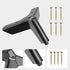 8cm 4pcs Set, POPETPOP Matte Black Metal Sofa Legs and Cabinet Feet, Furniture Support Feet for Bathroom Vanity, Tv