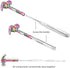 YOUMI 6 in 1 Multifunctional Floral Hammer & Screwdriver Tool Set, Claw Hammer with Phillips Screwdriver (Pink)