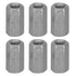 M6 Straight Fitting Nut Coupling, Hex Zinc Plated, 10pcs (M6 X18mm)