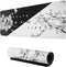 Black and White Cherry Blossom Mouse Pad Gaming Large Mouse Pad, Japanese XL Mousepad, 31.5 X 11.8 Inch