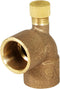 Supply Giant DDEM0120 1/2" Cast Brass 90 Degree Elbow with Sweat Connects and Drain Caps