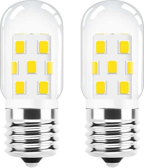 LED Microwave Light Bulb, Over Stove Appliance, 40W Incandescent Equivalent, E17 Dimmable, 2 Pack