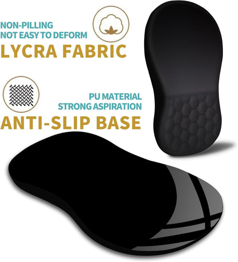 Hokafenle Ergonomic Mouse Pad with Wrist Support, Memory Foam & Non-Slip PU Base for Wireless Mouse & Desk (12x8 inch,
