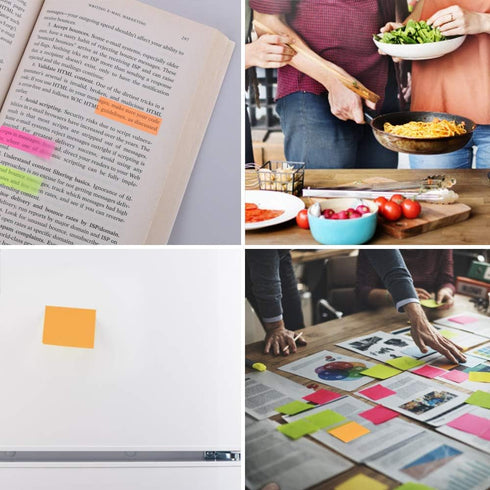 Sticky Notes Set by Hommie, Colored Divider Self-Stick Notes Pads Bundle, 60 Ruled, 40 Dotted, 40 Blank
