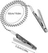 COMNICO 3Pcs Dental Bib Clips, Metal Napkin Clip Chain with Ball Chains Lanyard with Ball Chains Alligator Clamps