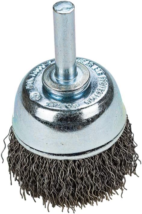 Forney 60004 Cup Brush, 1-1/2-Inch Coarse Crimped Wire with 1/4-Inch Shank