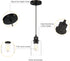 EANLOLY E26 Lighting,1Pack Pendant Lights Kitchen Island, Socket Adjustable Cord for Dining Room,Bedroom,Living