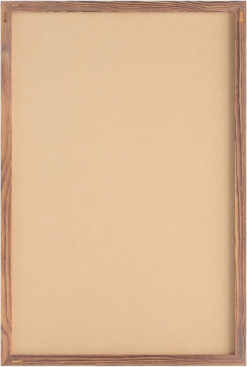 Flash Furniture Rustic Wall Mount Cork Board 24" x 36" for Home Office School with Wood Push Pins
