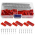 XINGYHENG 360Pcs 2-Pin Female & Male Red Plug Housing Crimp Terminal Connector Kit Compatible with JST SYP