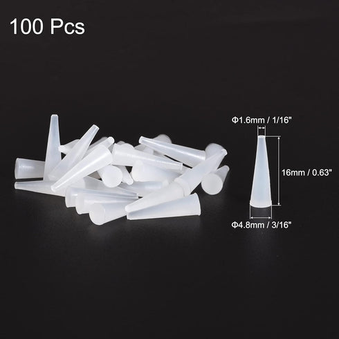 MECCANIXITY Silicone Rubber Tapered Plug 1/16" to 3/16" Solid for Powder Coating, Painting, Anodizing, Plating, Sandblasting 100 Pieces