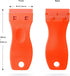 FOSHIO 2PCS Orange Plastic Razor Blade Scraper Tool with 100PCS Blades for Sticker and Adhesive Removal
