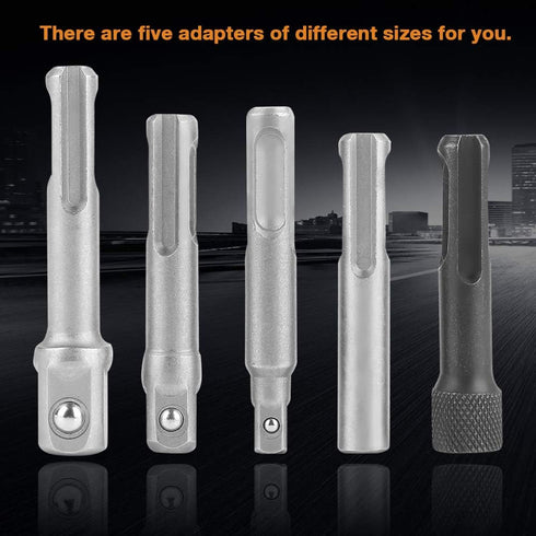 Fafeicy Socket Wrench Adapter, 3PC SDS Plus Steel Socket Adapter Electric Tool Accessories