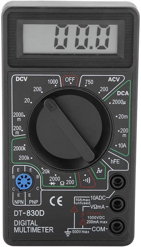 Digital Multimeter Tester, Volt DT830D Digital Multimeter Autoranging, Continuity Measurement for Transistor Testing Buzzer Measurement Diode Testing by WNSC