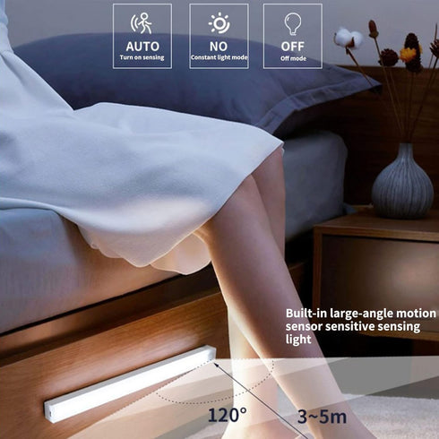 Magnetic Wall Light Motion Sensor Night Light Window Sill Light Corridor Light USB LED Lights Rechargeable Stick
