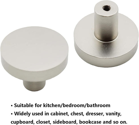 2 Pack Cabinet Knobs, Mushroom Round Zinc Alloy Dresser Drawer Pulls, Modern Copper Kitchen Bathroom Hardware