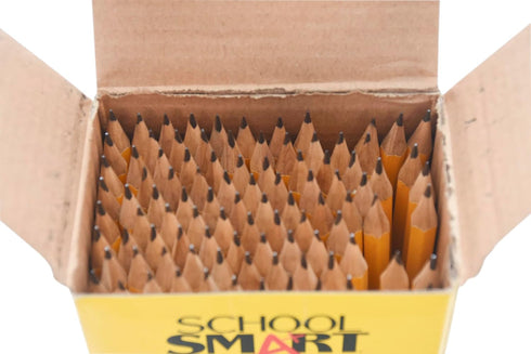 School Smart No 2 Pencils, Pre-Sharpened Hexagonal with Latex-Free Erasers, Pack of 96