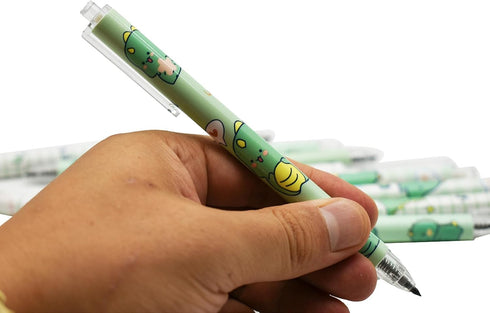 Maydahui 12Pcs Cute Dinosaur Eternal Pencils, Retractable Magic Pencils for Students, Teachers, Office Supplies