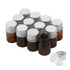 5ml Amber Glass Vials, 12PCS with Screw Caps and Plastic Stoppers, Small Brown Leak-Proof Liquid Sample Vial