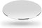 Metal Aluminum Mouse Pad, Round Thin Hard Mouse Mat with Leather Surface, Silver and Black for Precision Control