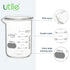 Utile 6pcs Heavy Duty Glass Beakers, 250ml (8.5oz), Borosilicate 3.3 Glass with Printed Graduation