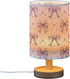 ALAZA Bedside Table Lamp for Bedroom Purple Bow Nightstand LED Light Lamps with USB Port Linen Fabric Shade Table Desk