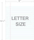 Kaisa 3 Pack Notebook Paper College Ruled, 3-Hole Punched Loose Leaf Paper 8x10.5, 150 Sheets/Pack (3 Pack-college)