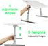 PERZOE Laptop Desk Foldable Bed, Table Folding Breakfast Tray, Adjustable Laptop Bed Table with Heights and Angles
